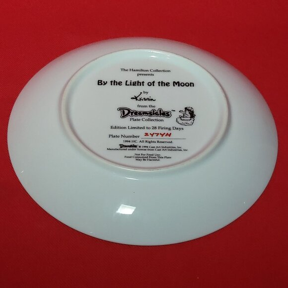 Vintage Dreamsicles By The Light of the Moon Angel Cherub Collectible Plate 1994 - Picture 7 of 12